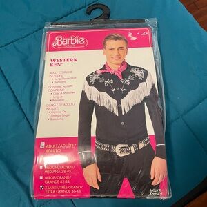 Mens Barbie western Ken costume XL